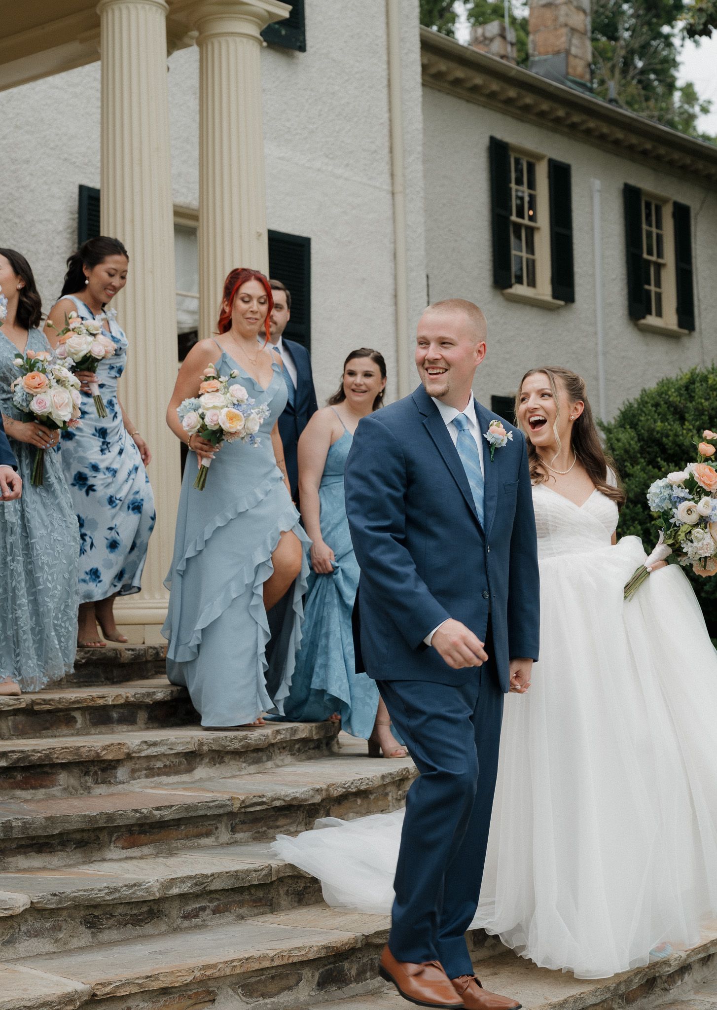 Documentary style bridal party