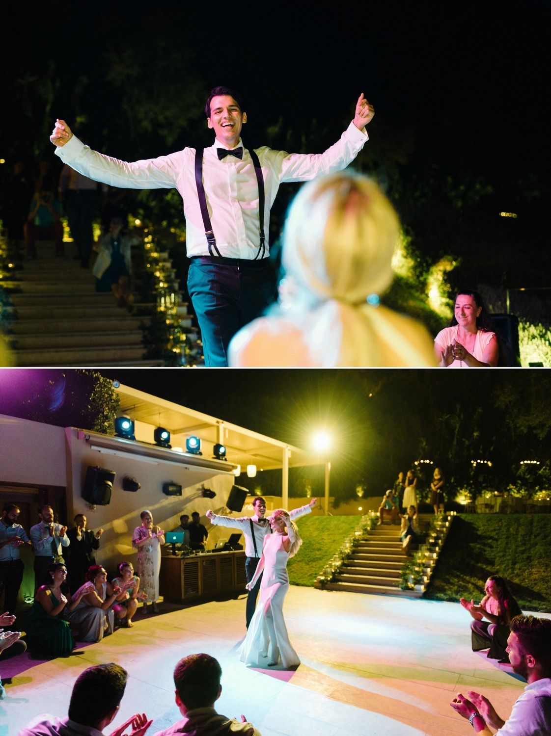 groom dancing in athens riviera