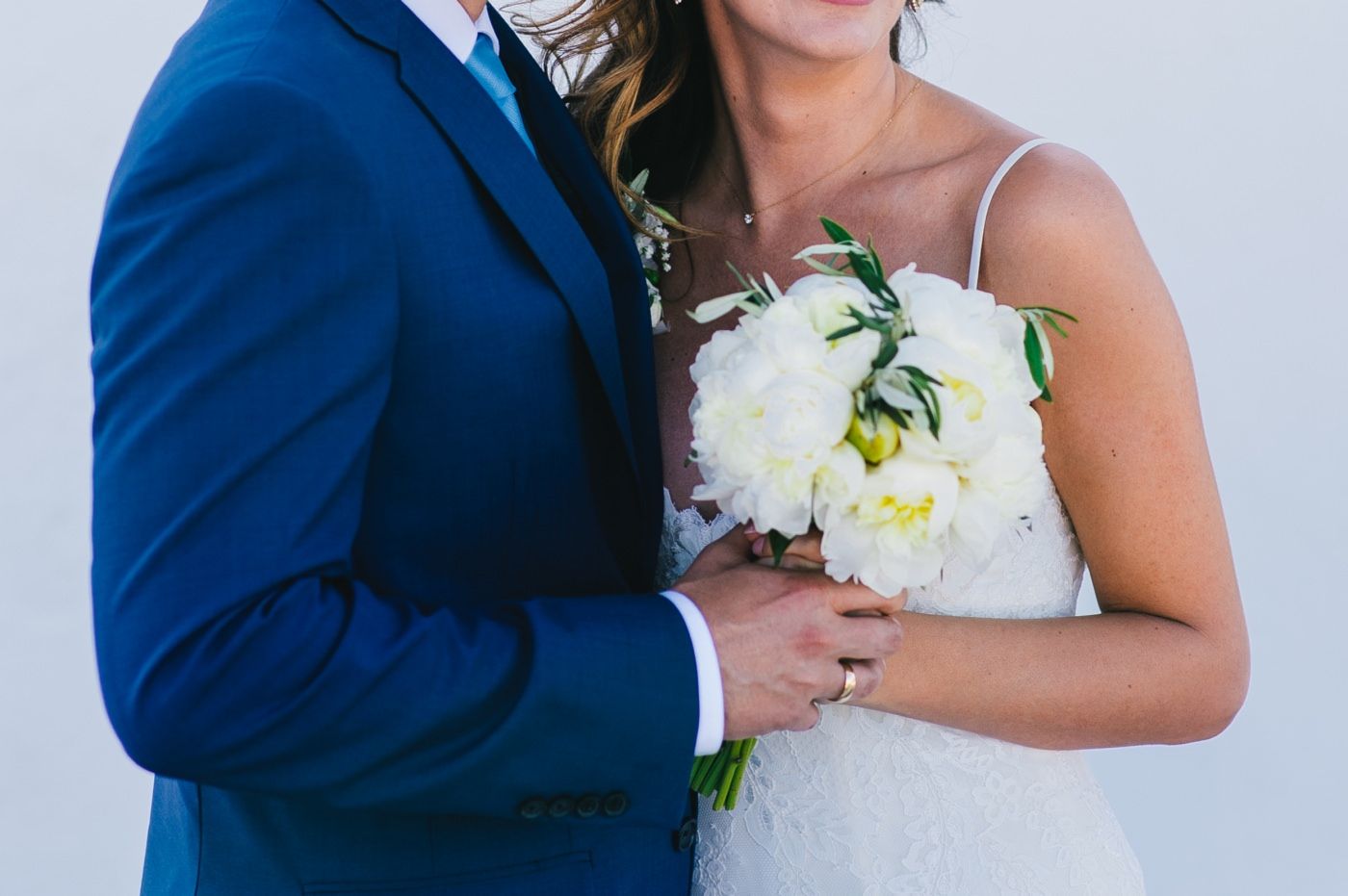 bride and groom portraits at sifnos wedding