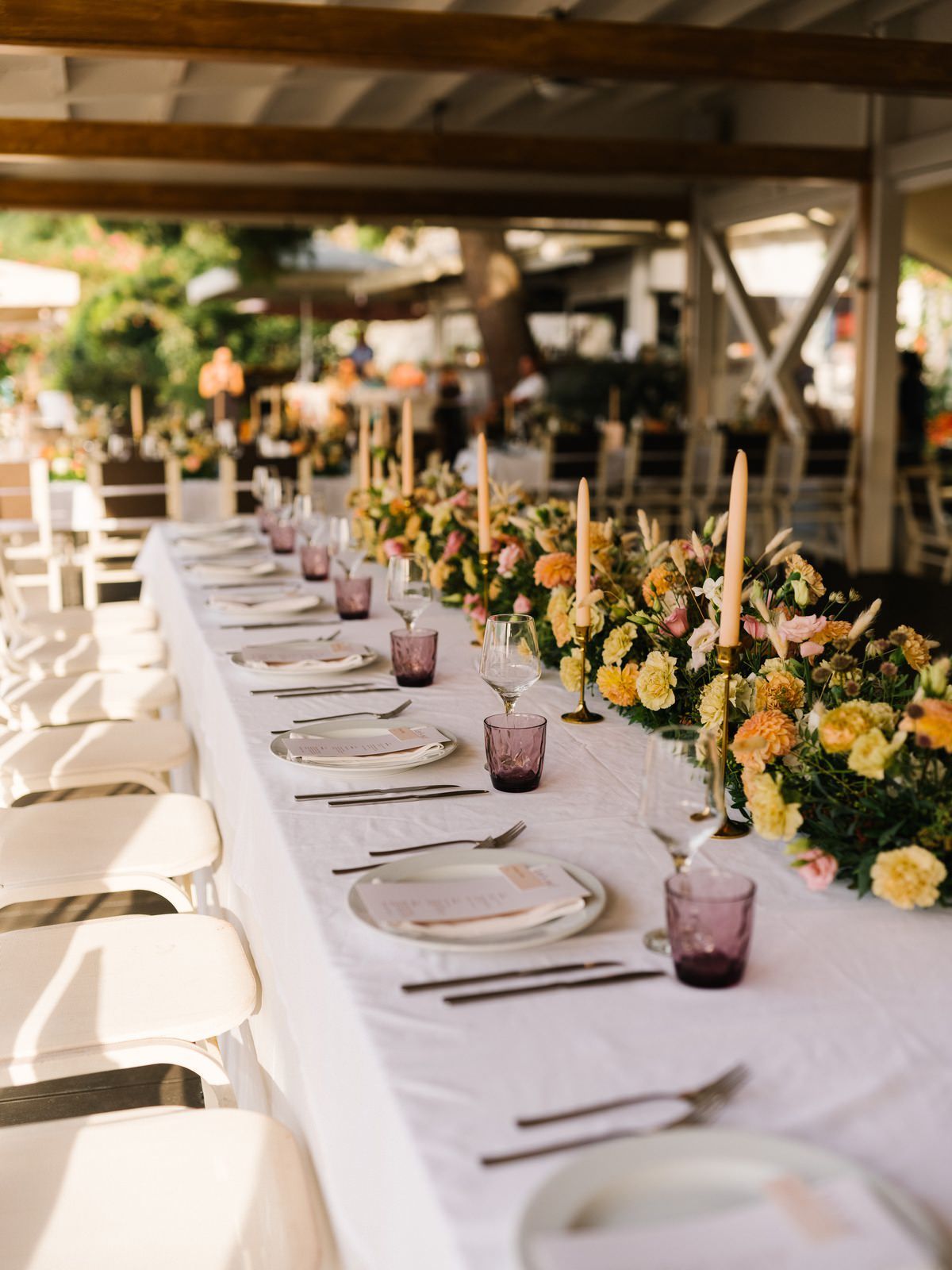 corfu sailing club wedding decoration with flowers