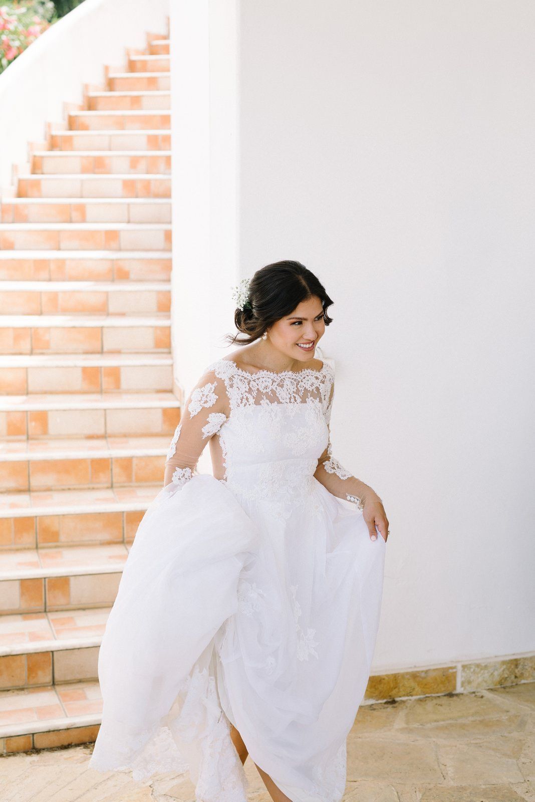 first look bride and groom