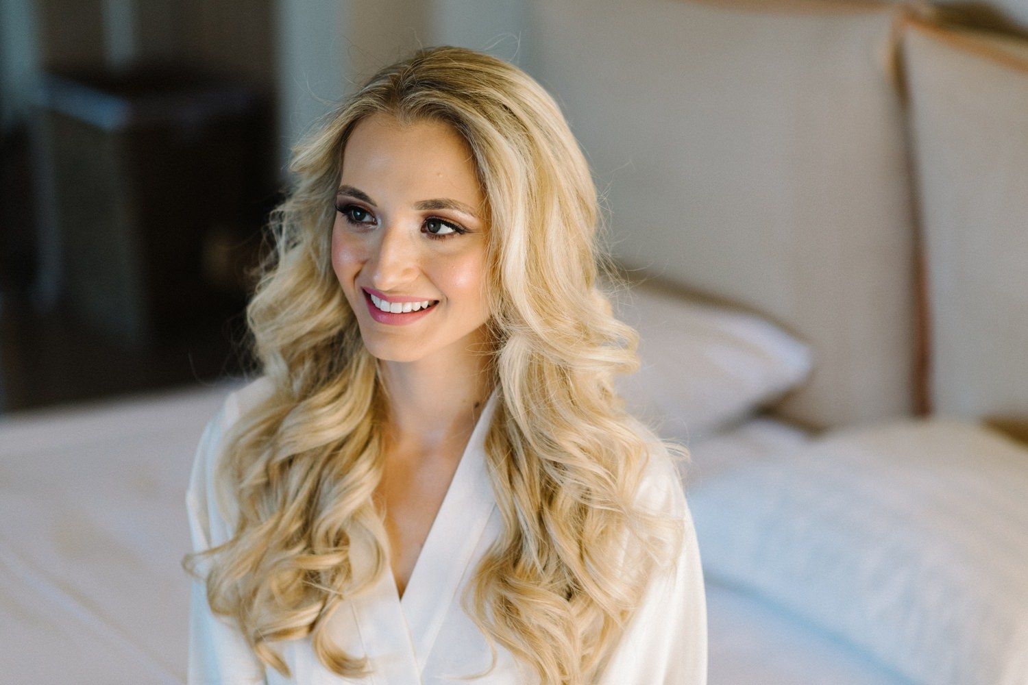 portrait of bride getting ready for her wedding