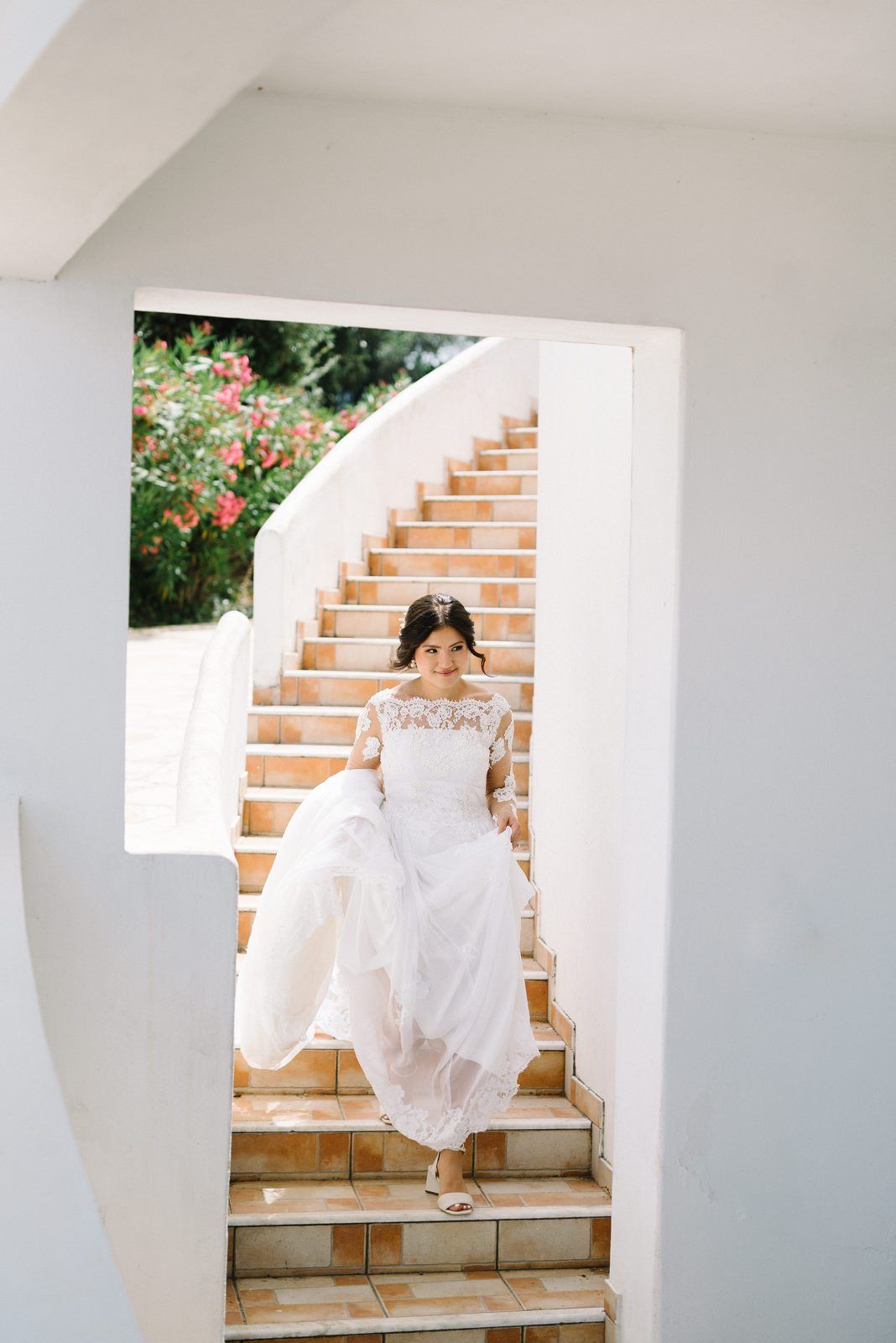 first look bride and father