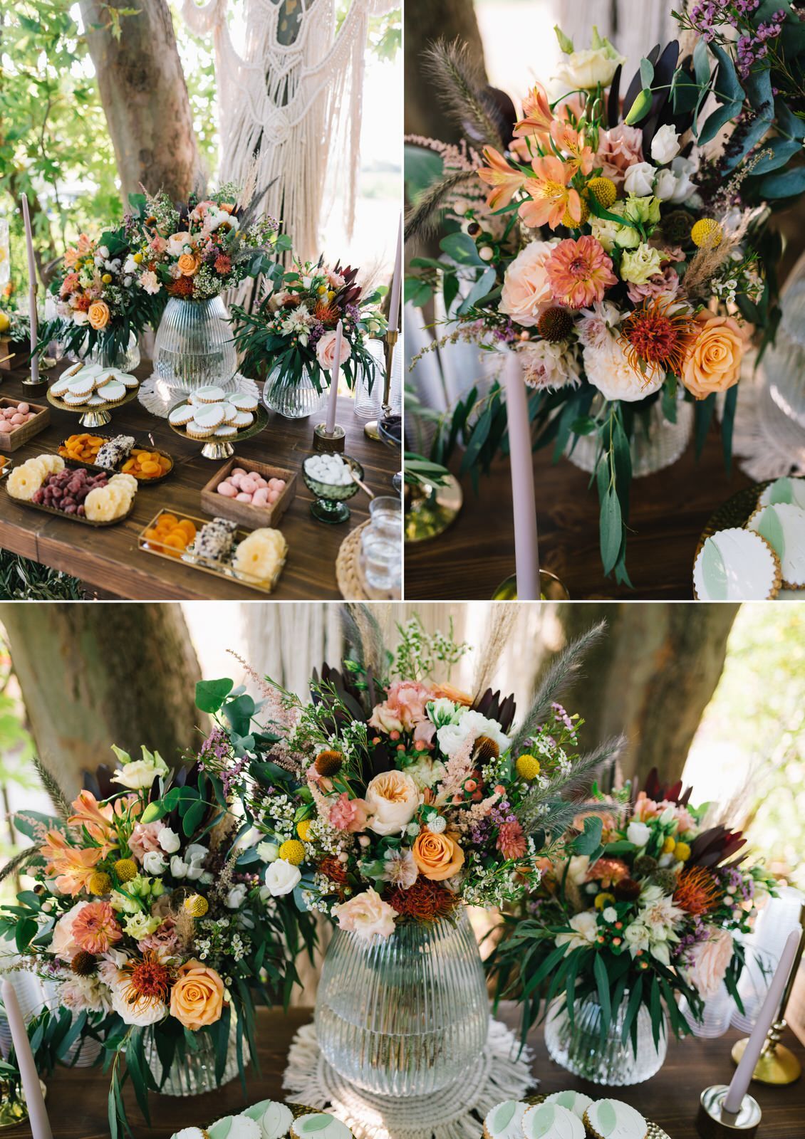 wedding decoration at velventos with flowers
