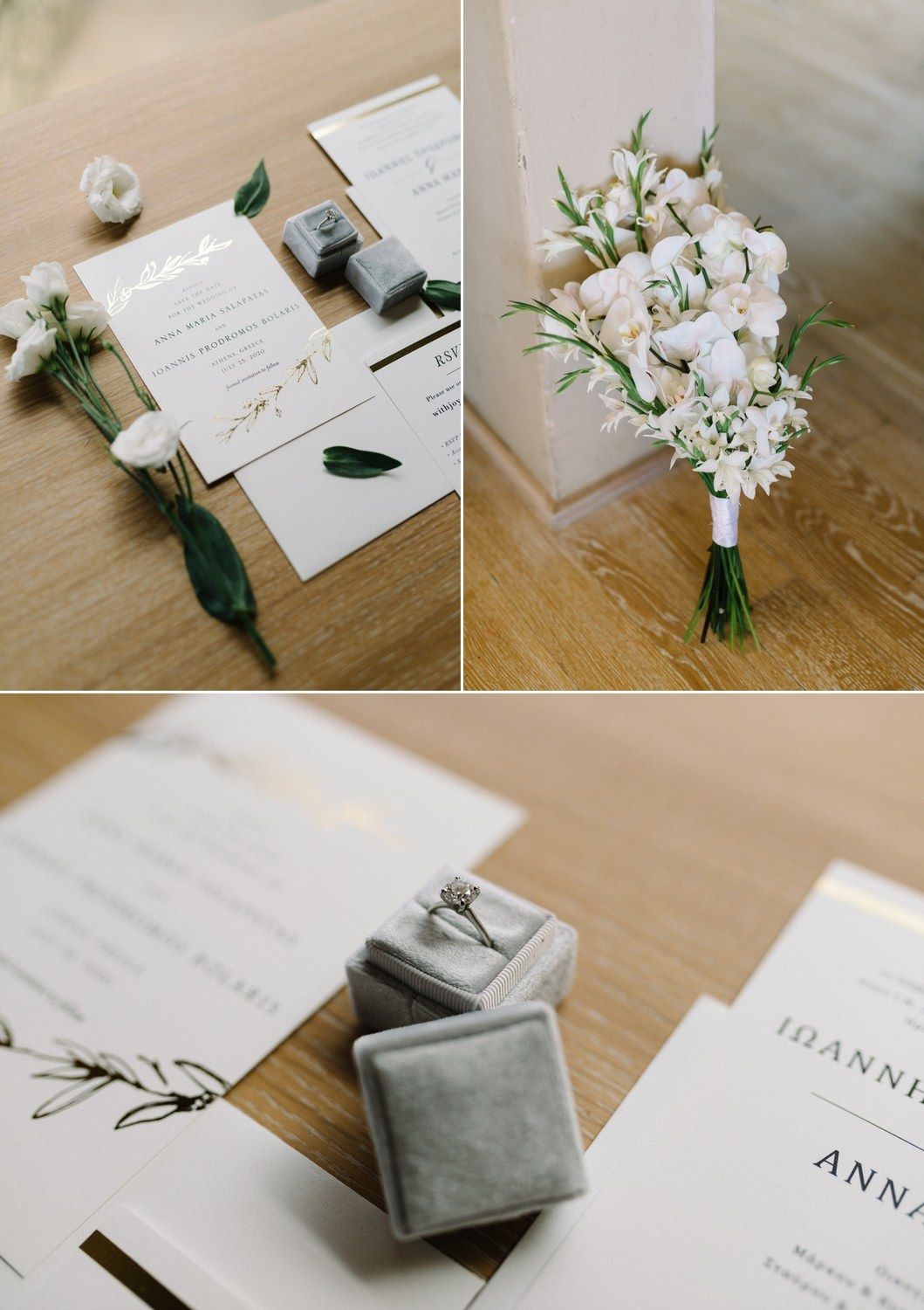 wedding stationery with engagement ring