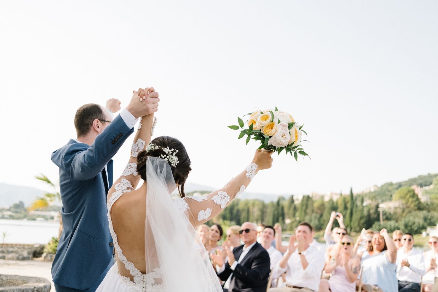 wedding at corfu couple celebration