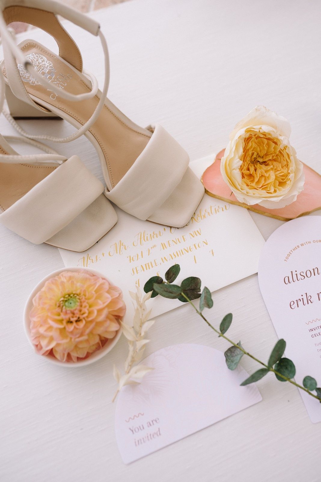wedding shoes stationery