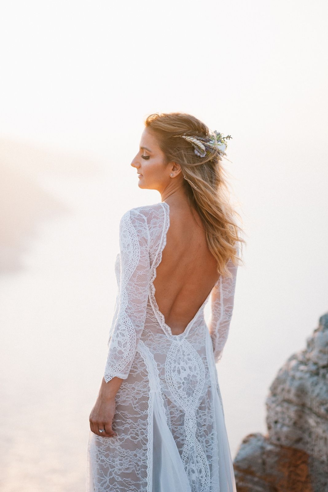 bride portrait at folegandros