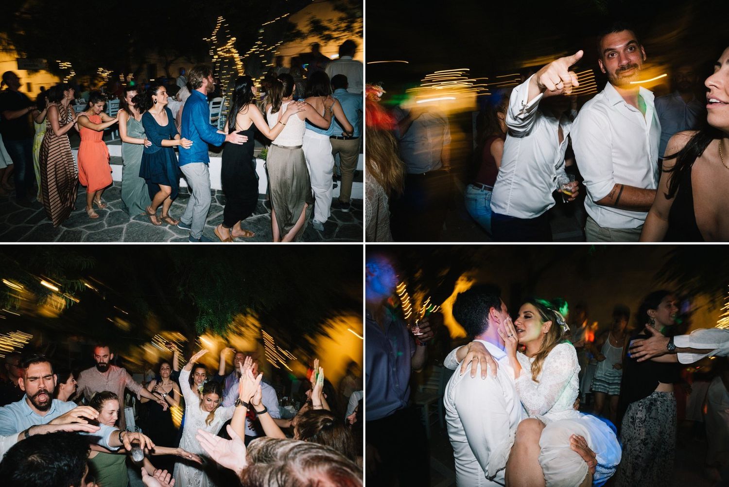 wedding party at folegandros