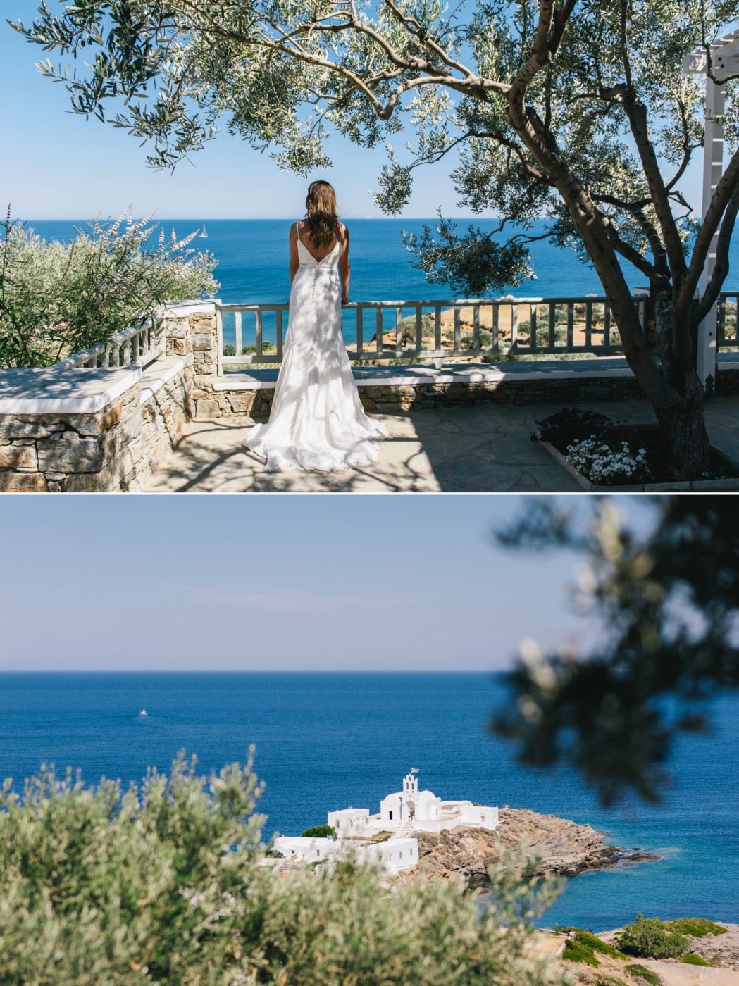 bride portrait at sifnos