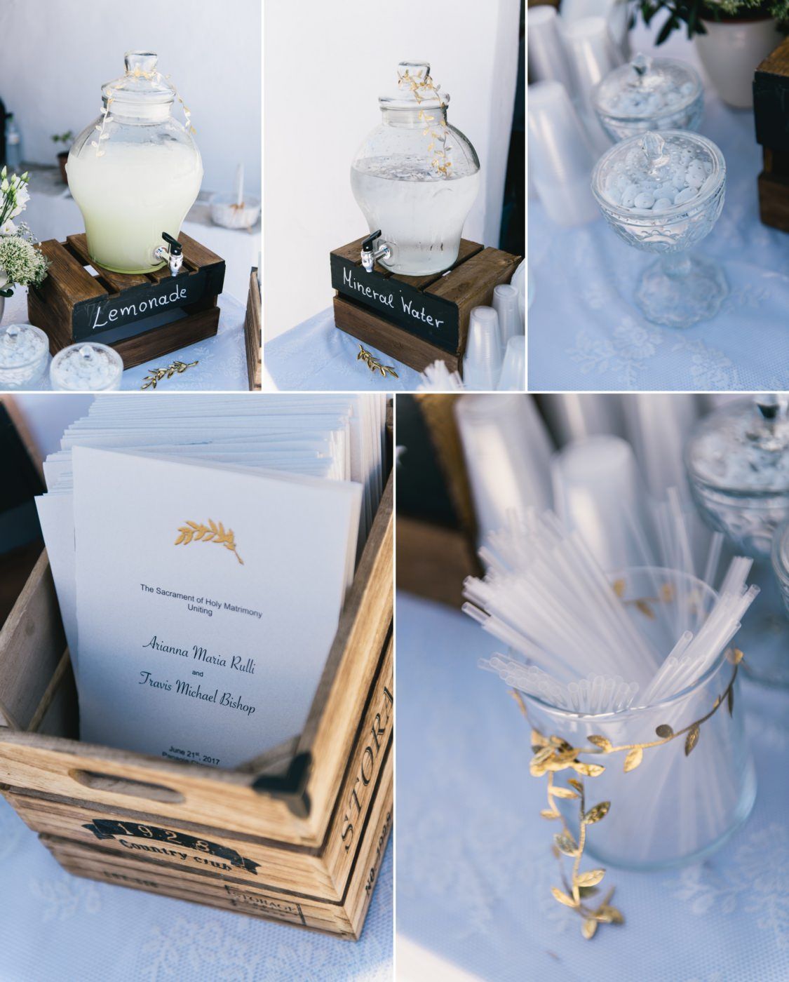 destination wedding at sifnos church decoration
