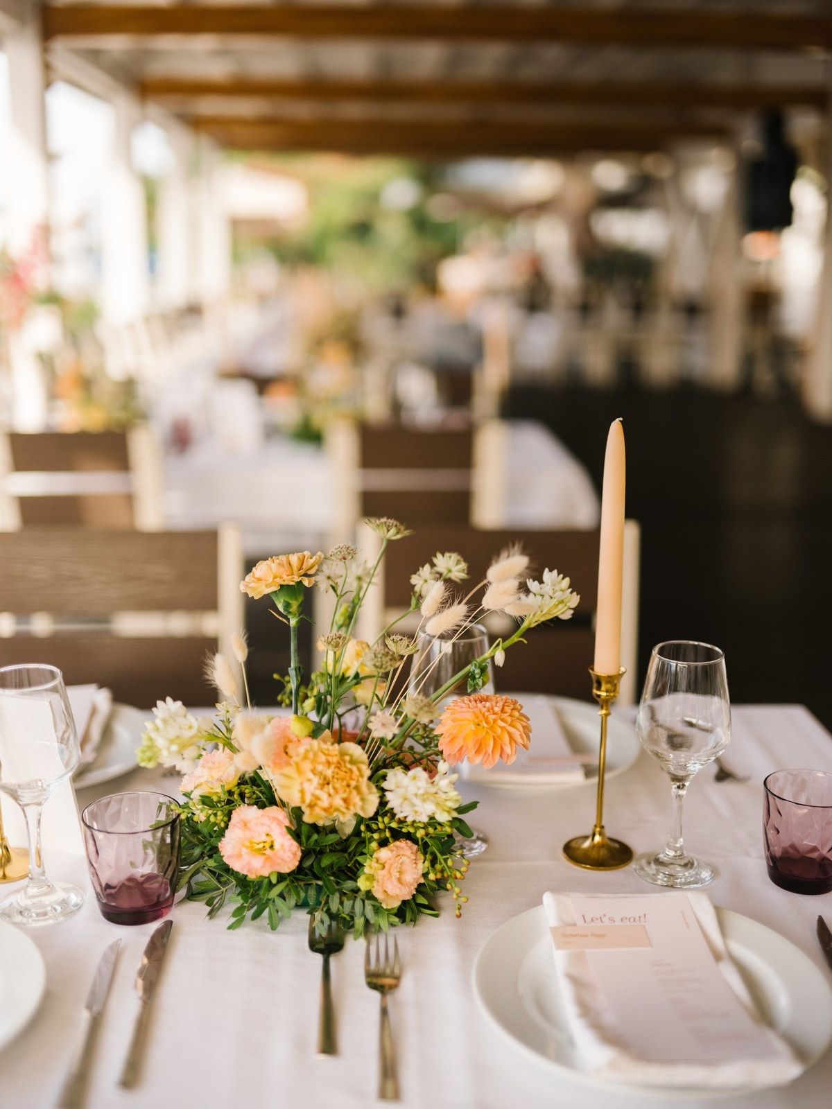 corfu sailing club wedding decoration with flowers