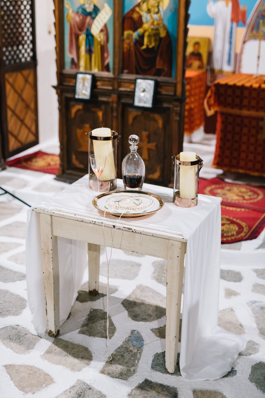 kozani wedding church decoration