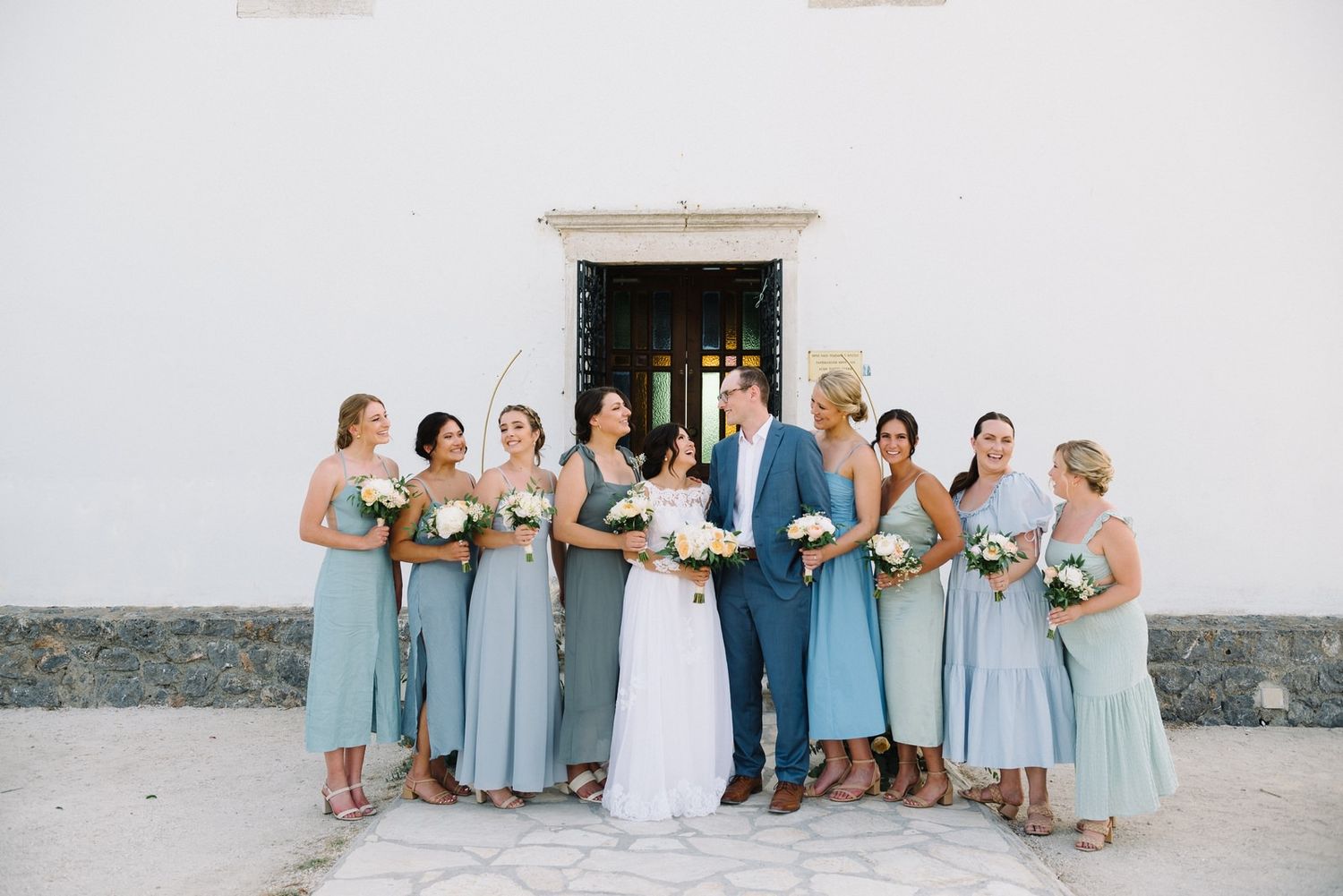 wedding at corfu bridesmates