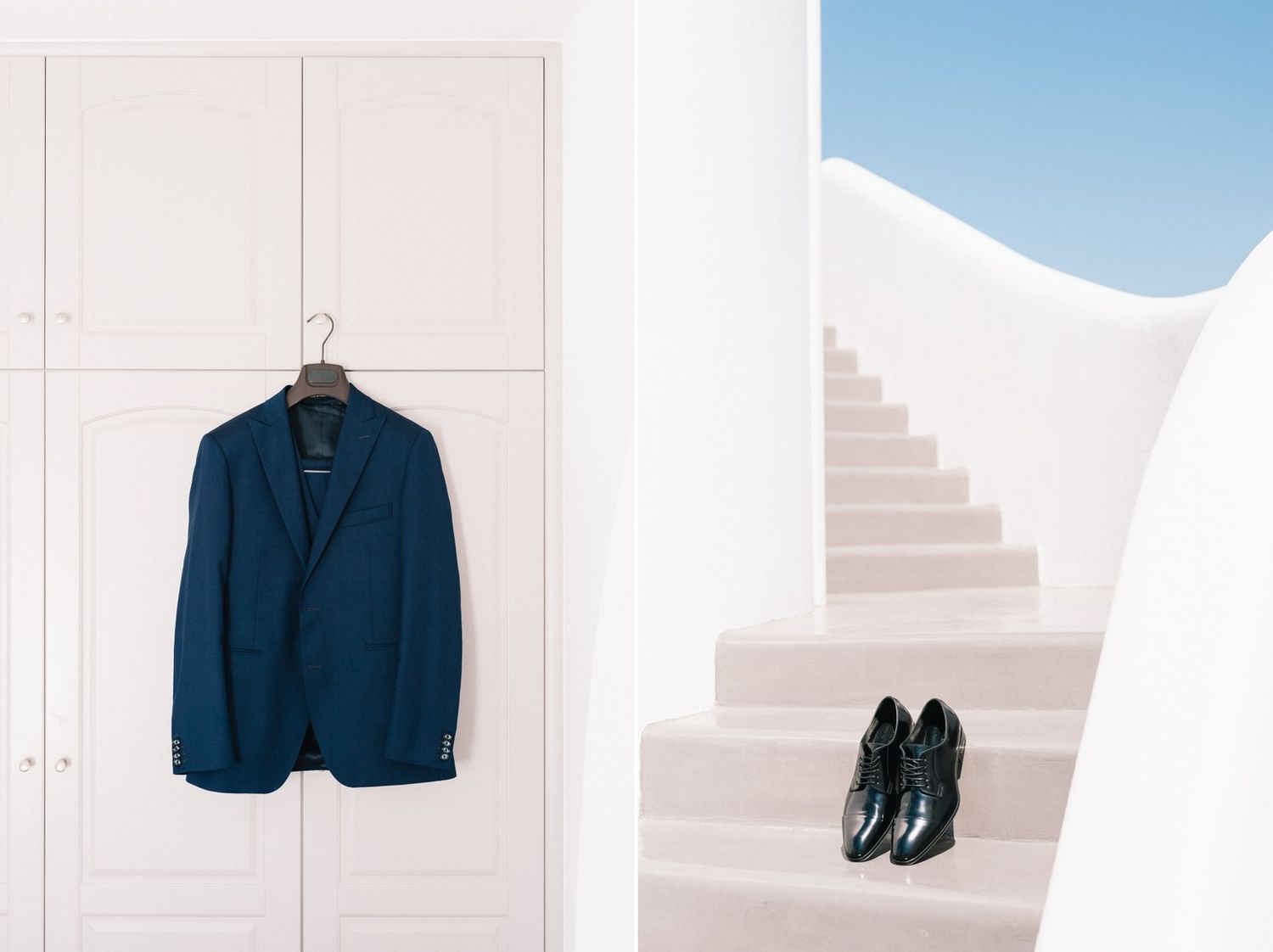 grooms wedding suit and shoes