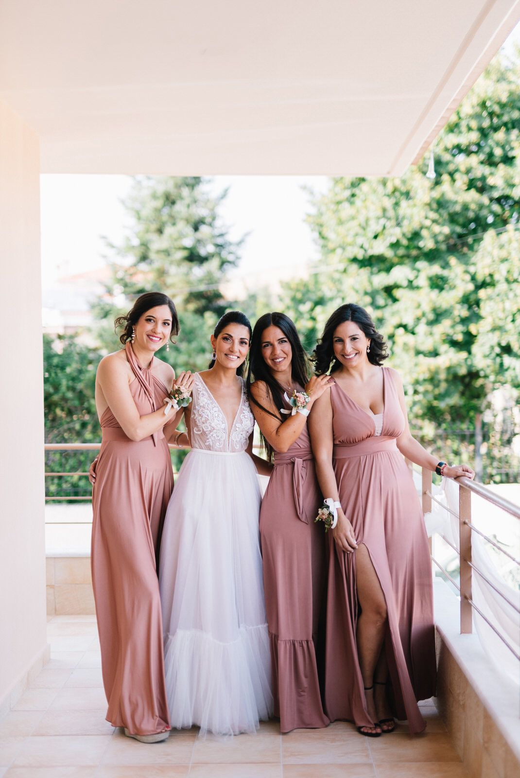bride and bridesmaids portrait