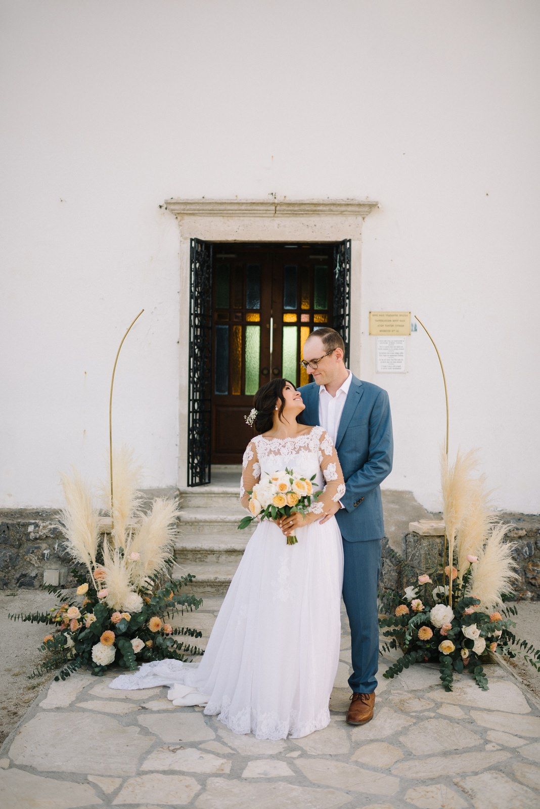 wedding at corfu couple portrait