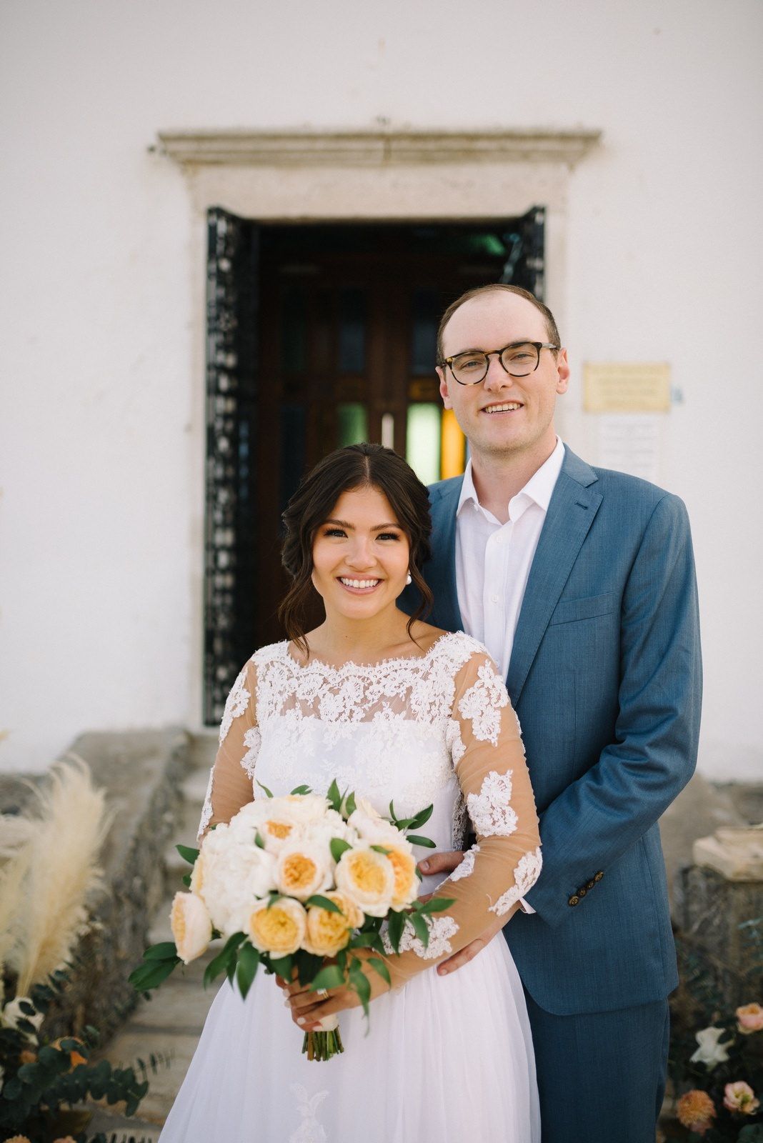 wedding at corfu couple portrait