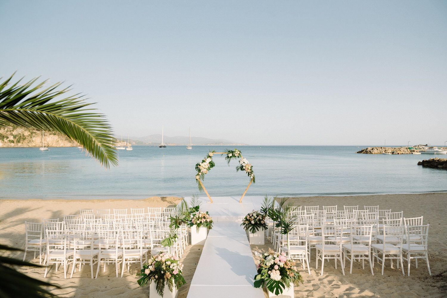 Parga summer beach wedding