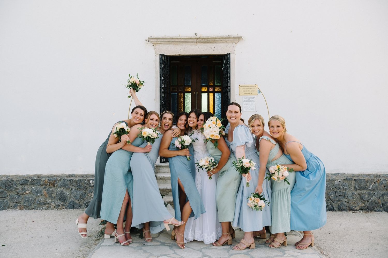wedding at corfu bridesmates
