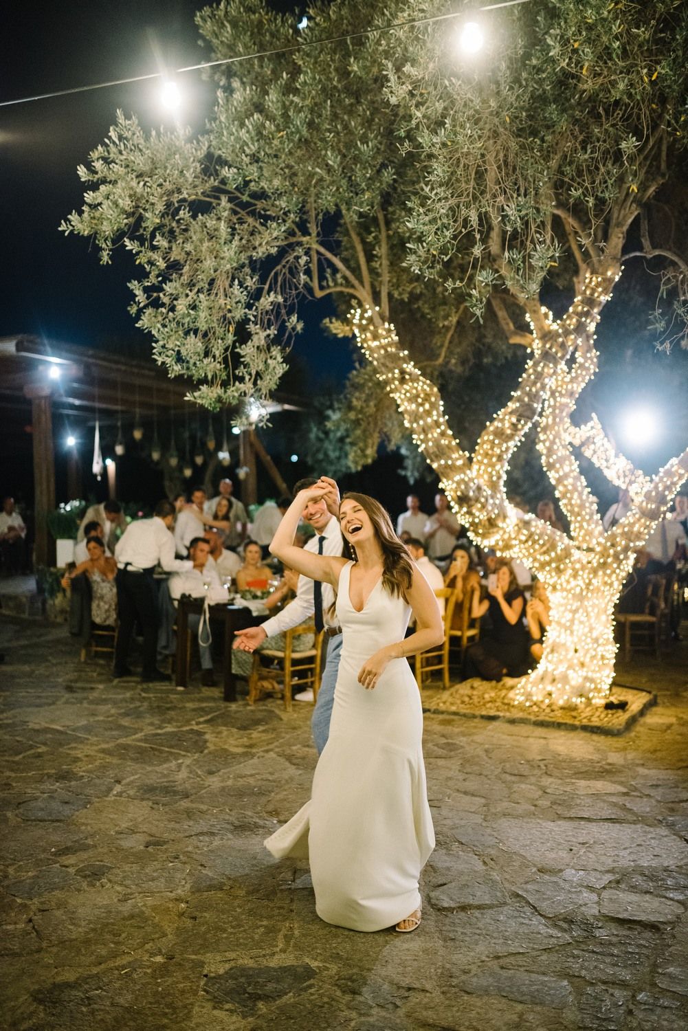 couple first dance at their wedding at agreco farms in crete