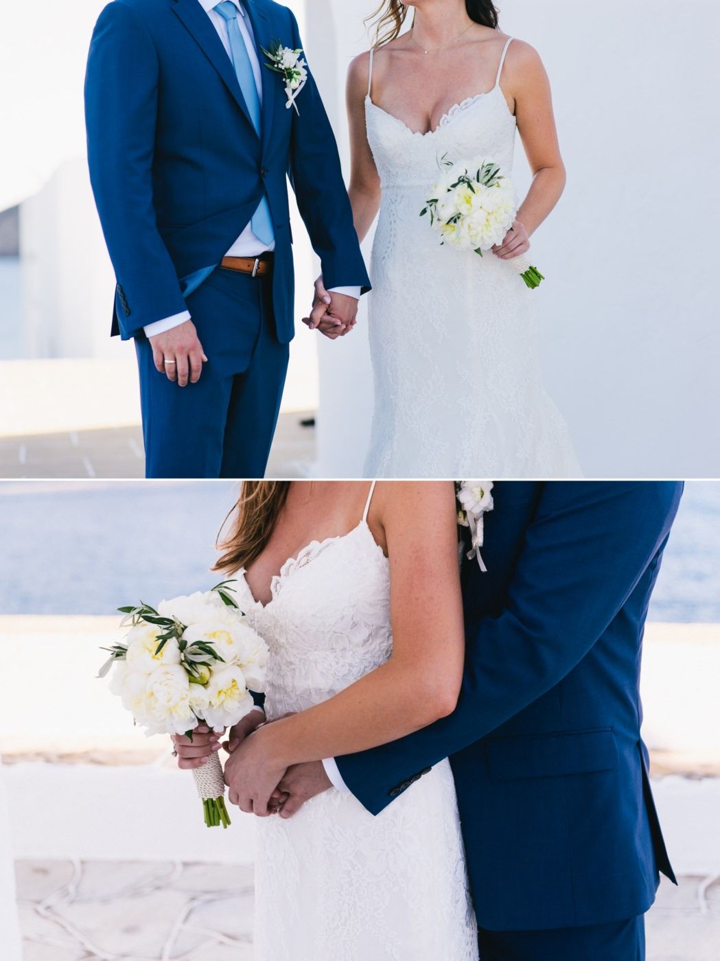 bride and groom portraits at sifnos wedding