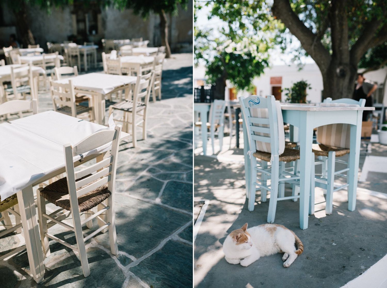traditional chairs in folegandros greece