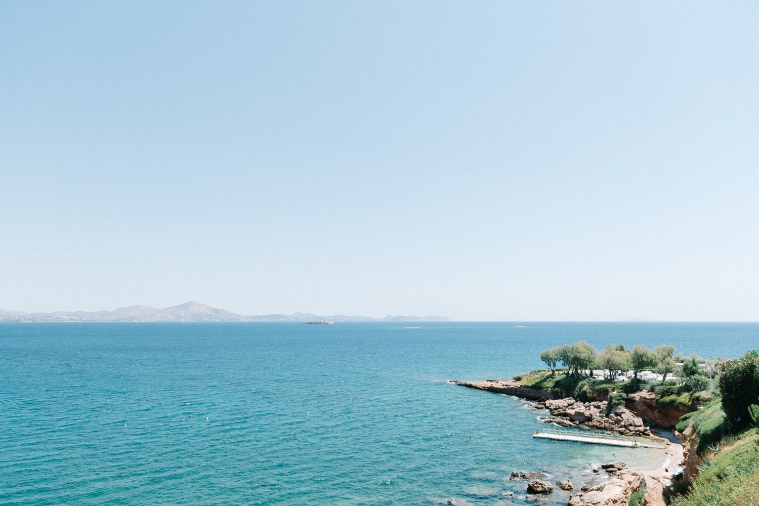 athens island riviera morning view