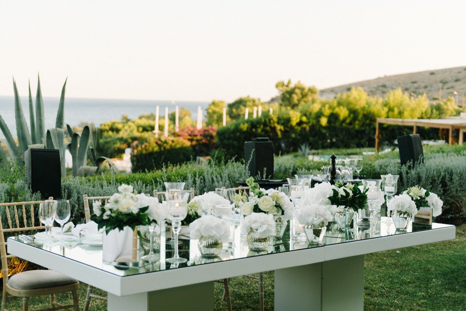 athens island riviera wedding reception