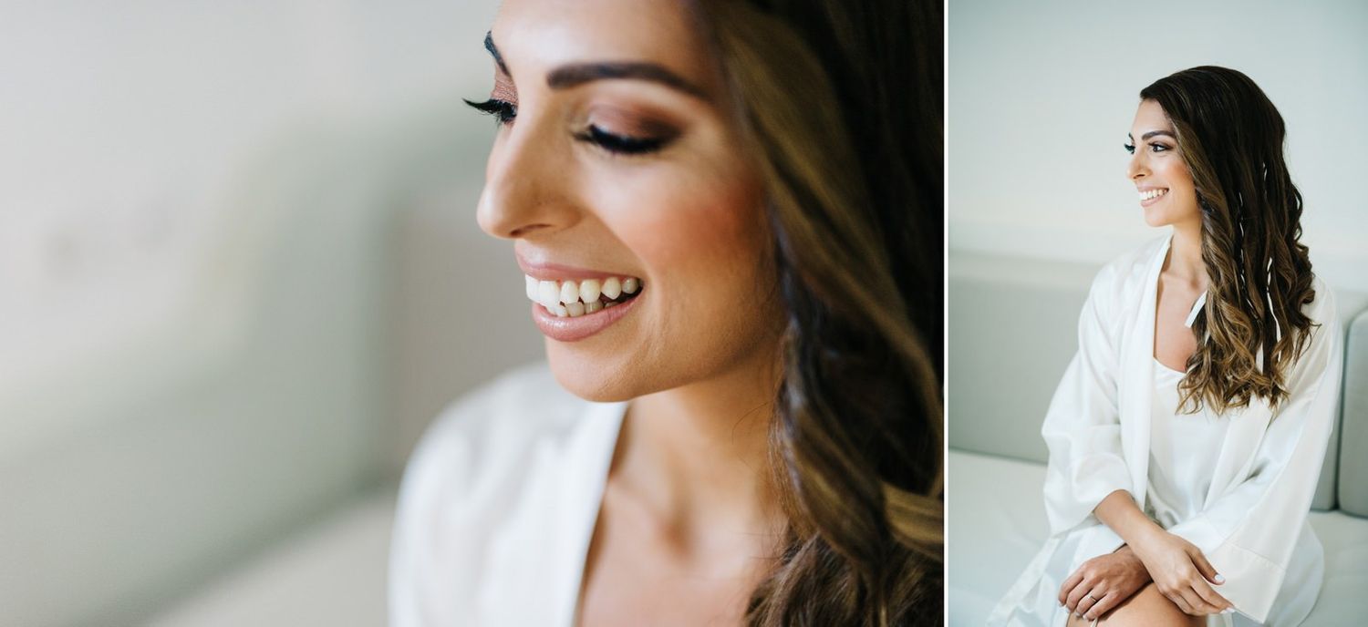 Professional beauty portraits showcasing bridal makeup and hairstyling.