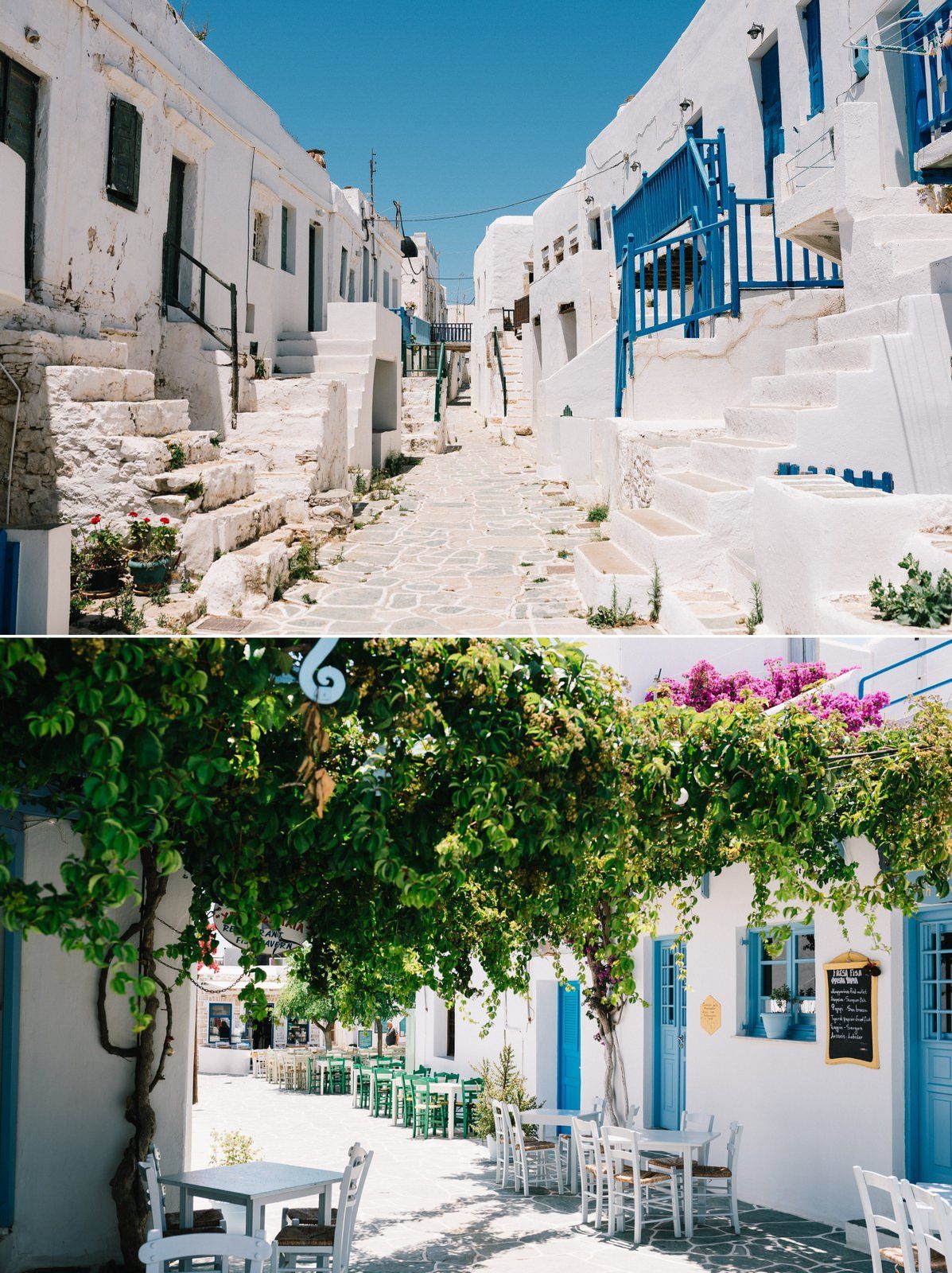 traditional chairs in folegandros greece