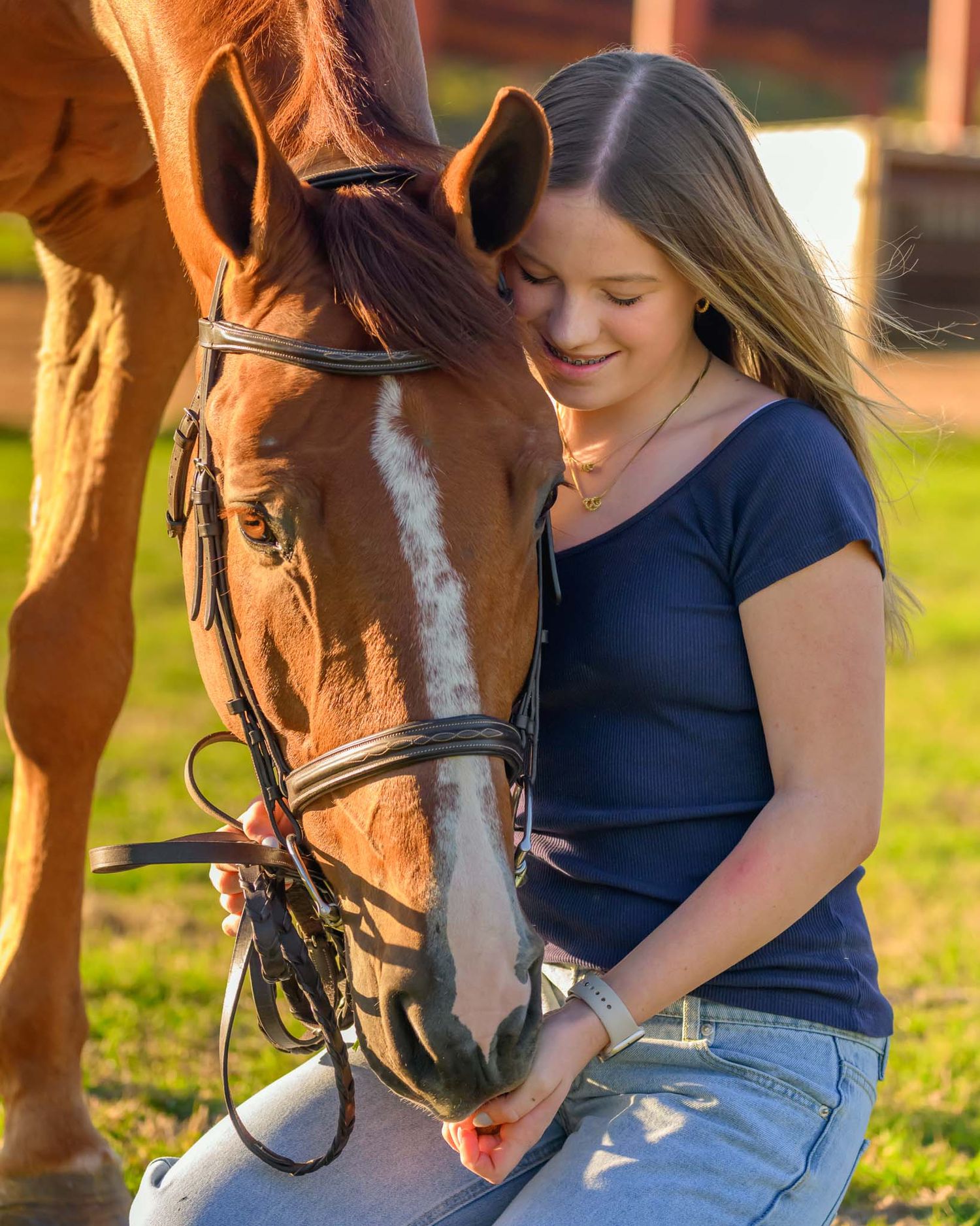 Fine-art equestrian portrait showing connection between horse and rider in Texas
