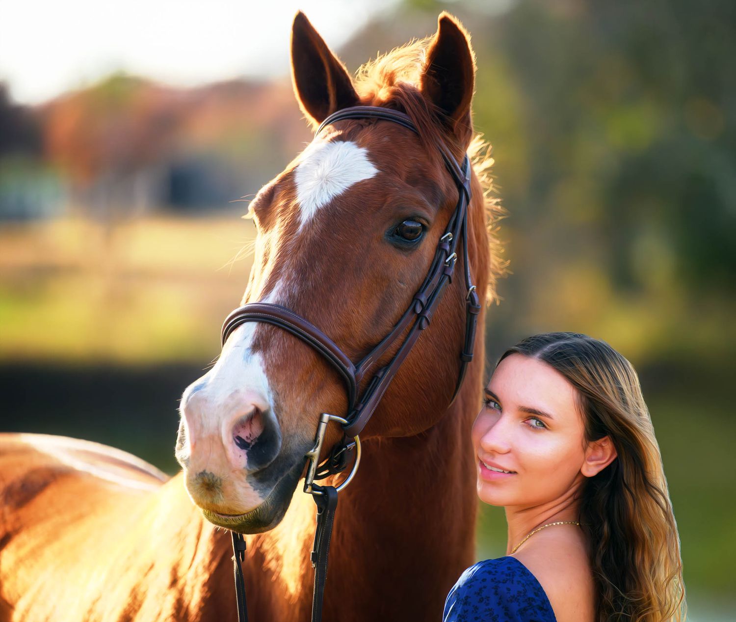 Equestrian senior portrait reflecting confidence and connection