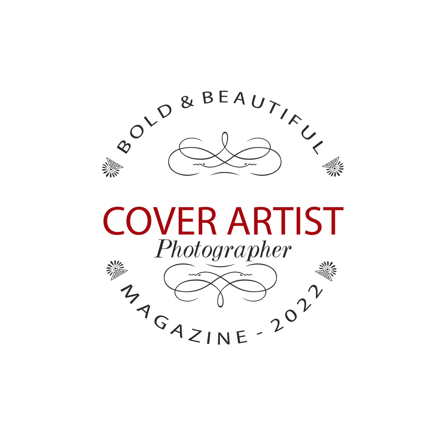 Black and white logo designs for photography and media companies.