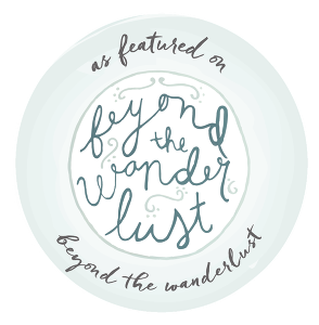 Circular badge with handwritten text 'Beyond the Wonder List' in blue script.