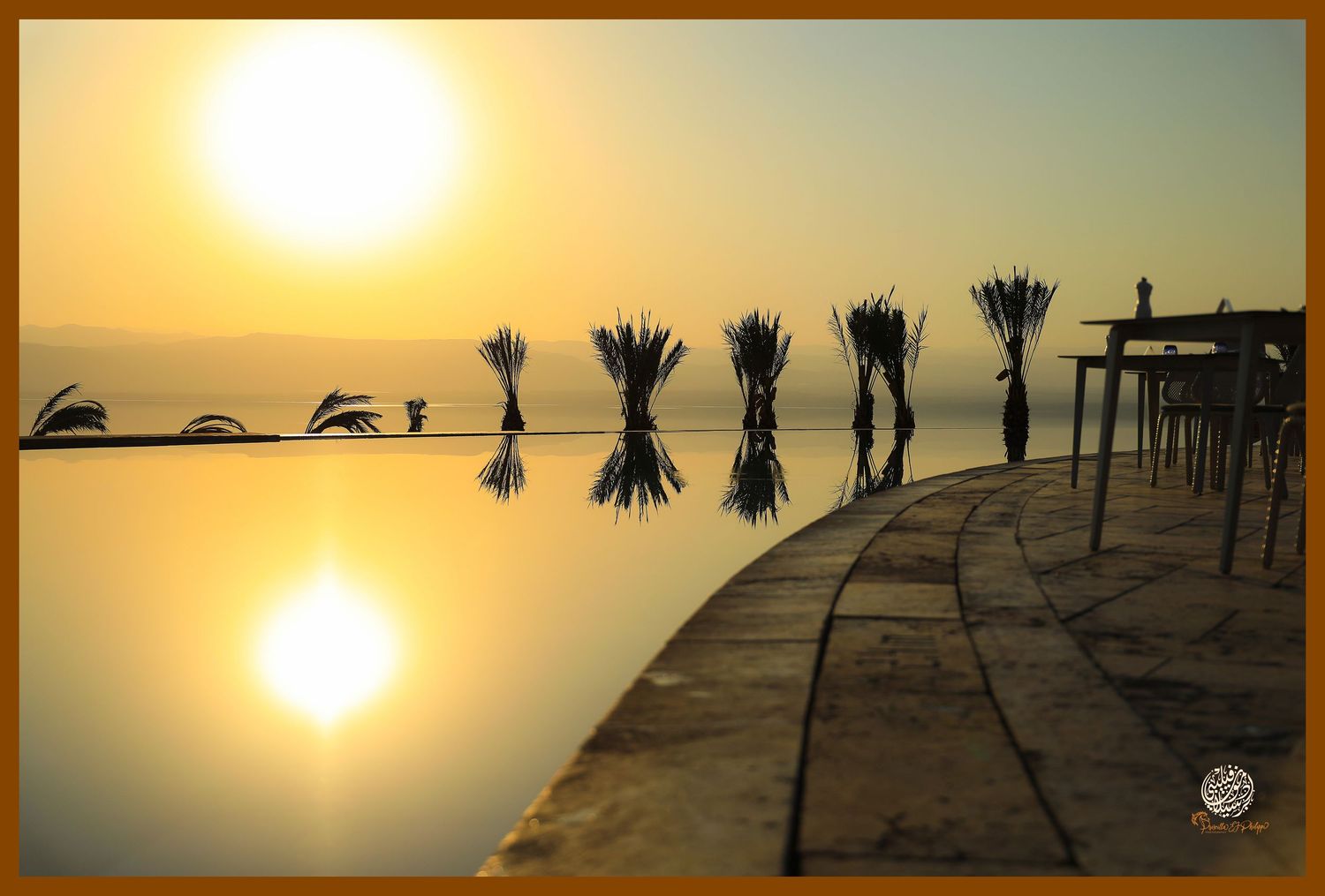 Dead Sea sunet in Jordan at the Kempinsky