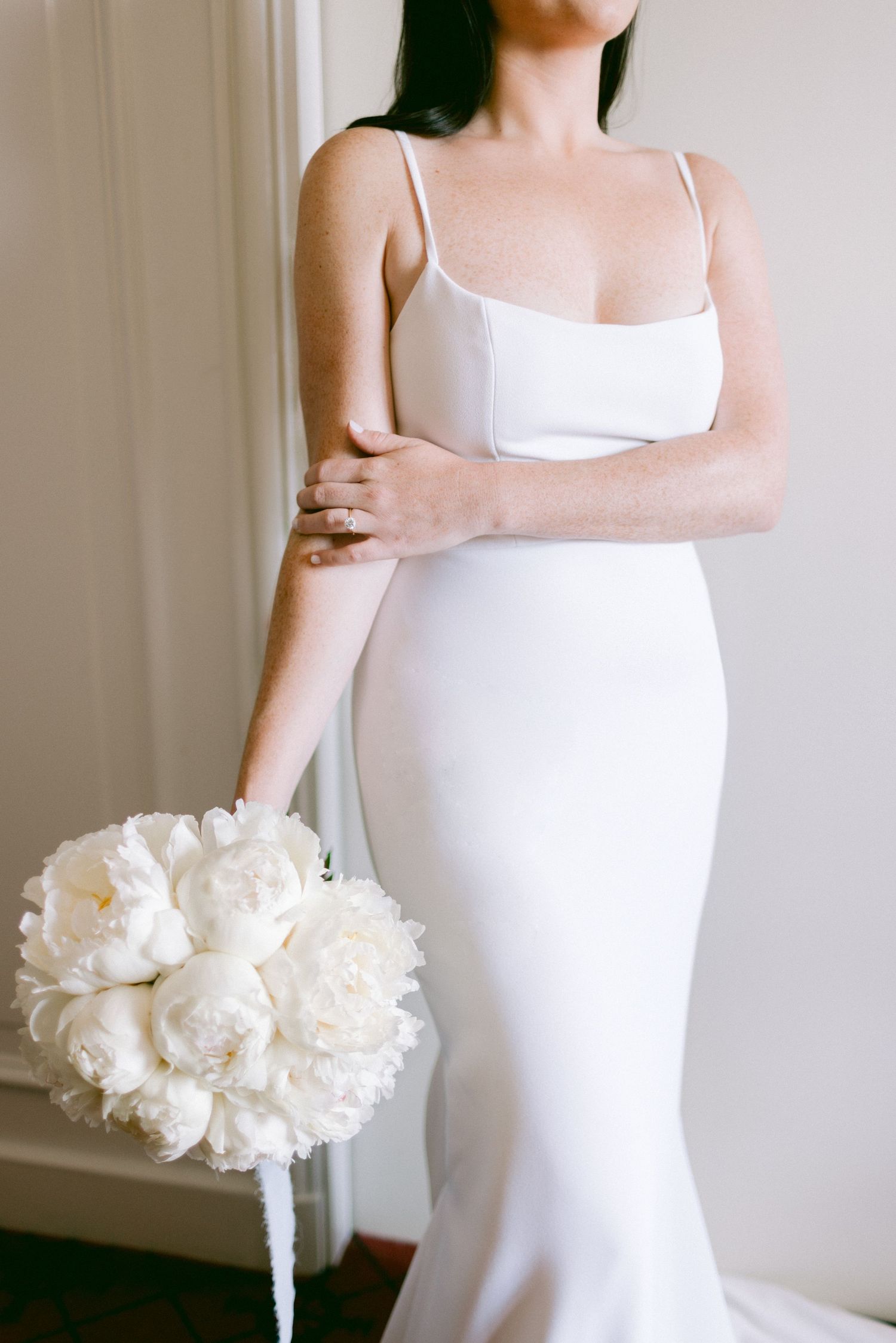 Bride portrait photographed during an intimate elopement in Paris at Hotel Saint-Régis