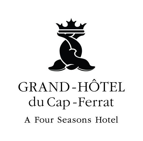 Luxury hotel logos for Grand-Hotel du Cap-Ferrat and Four Seasons in black.