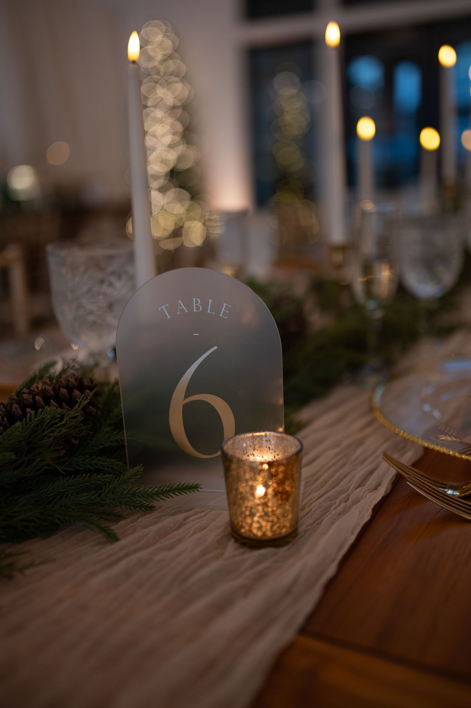 Decor details from a wedding in Panama City Beach.