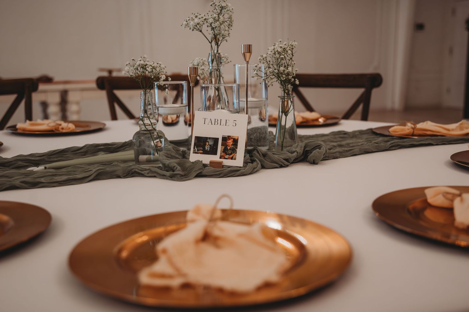 Reception decor during a Panama City Beach wedding.