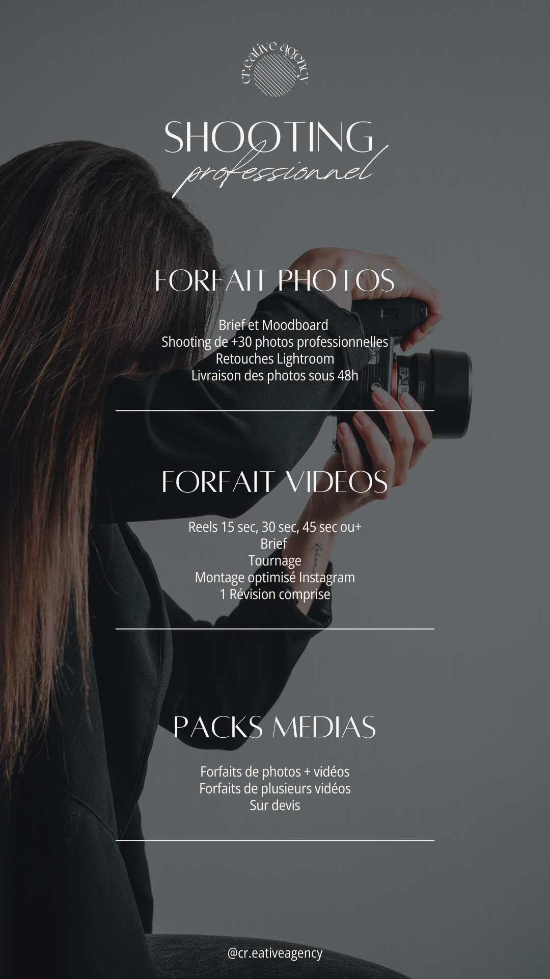 Shootings professionnels photos et videos.