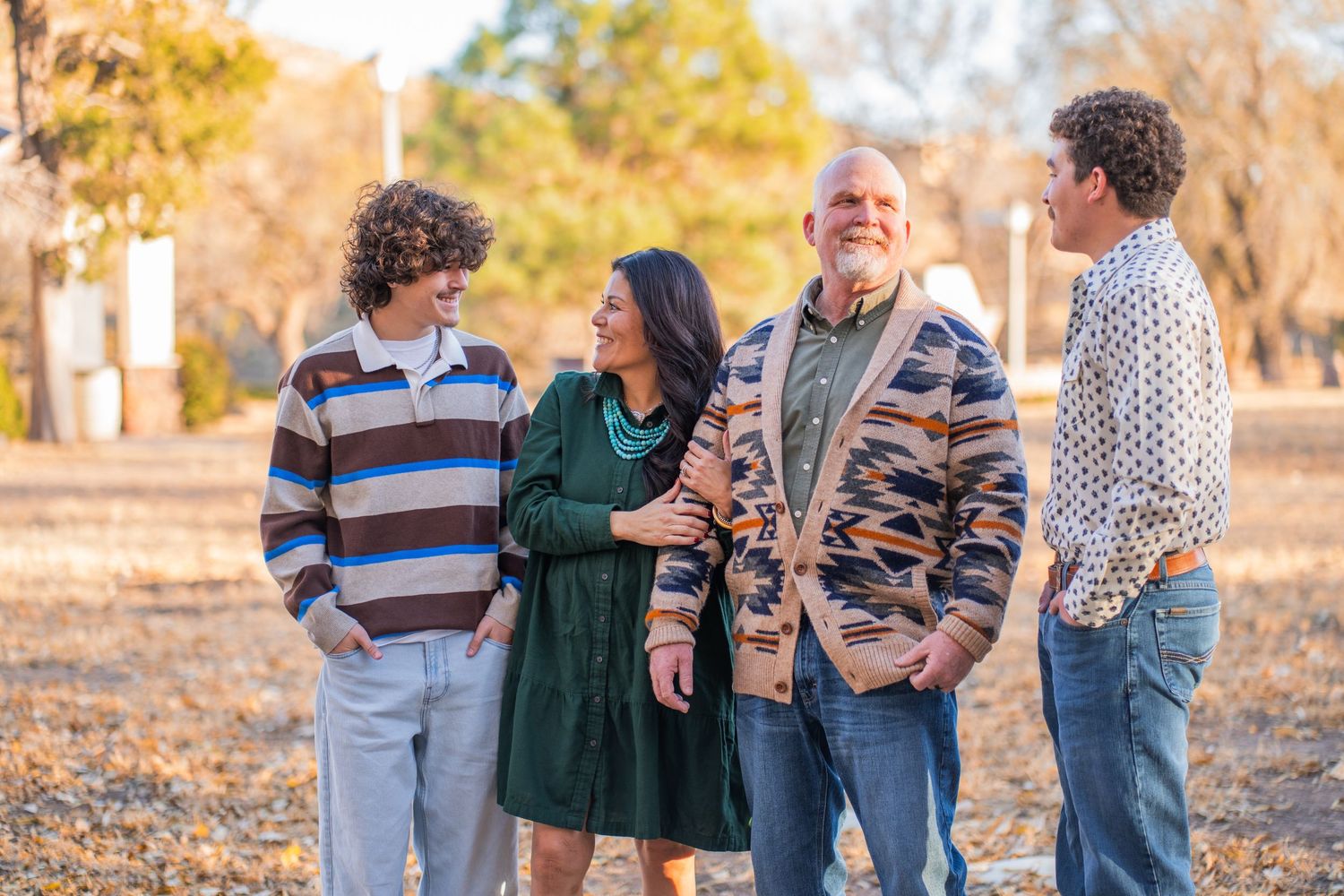 Family portrait in Alpine, Texas.