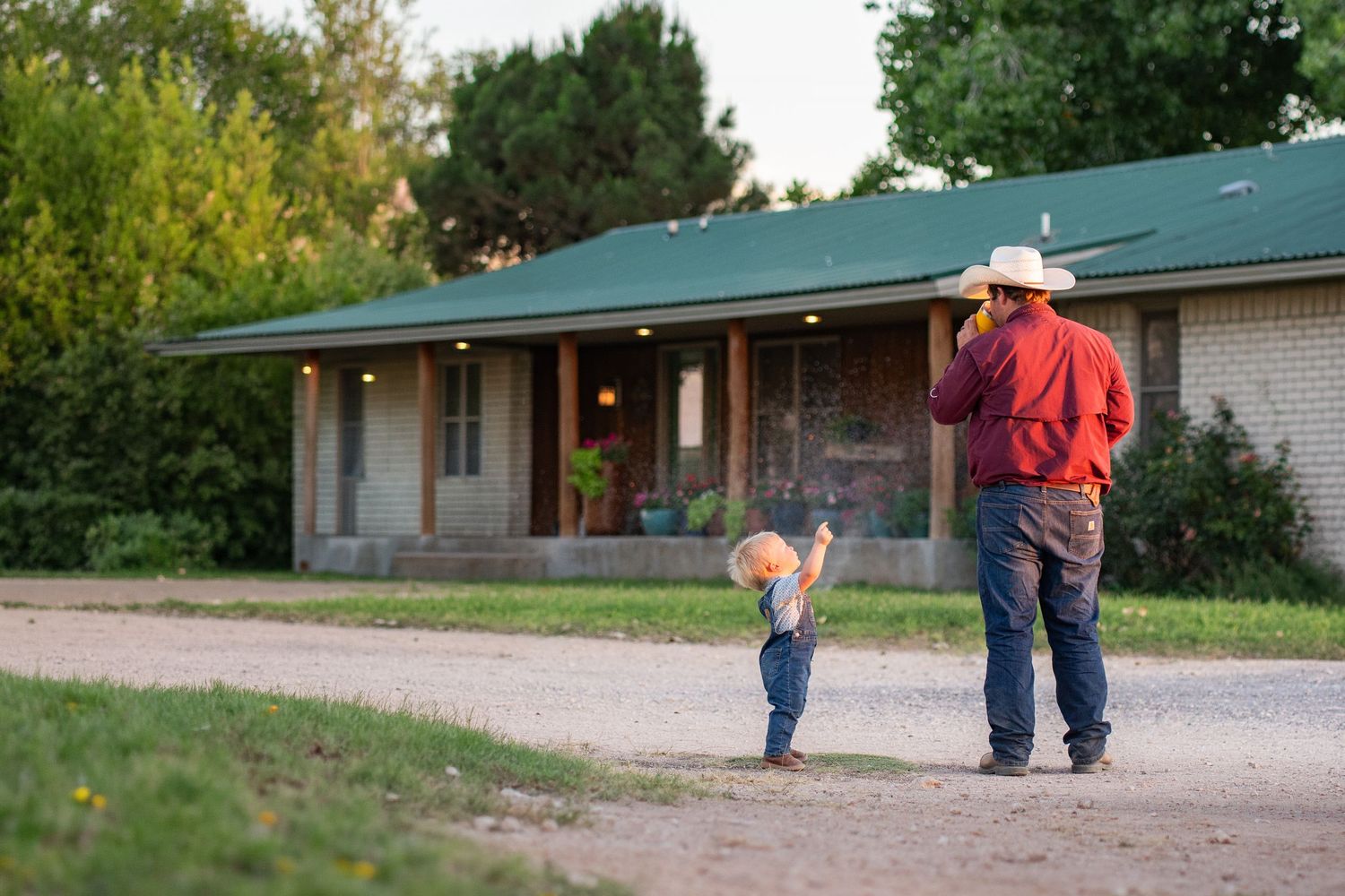 Portrait of son and dad.