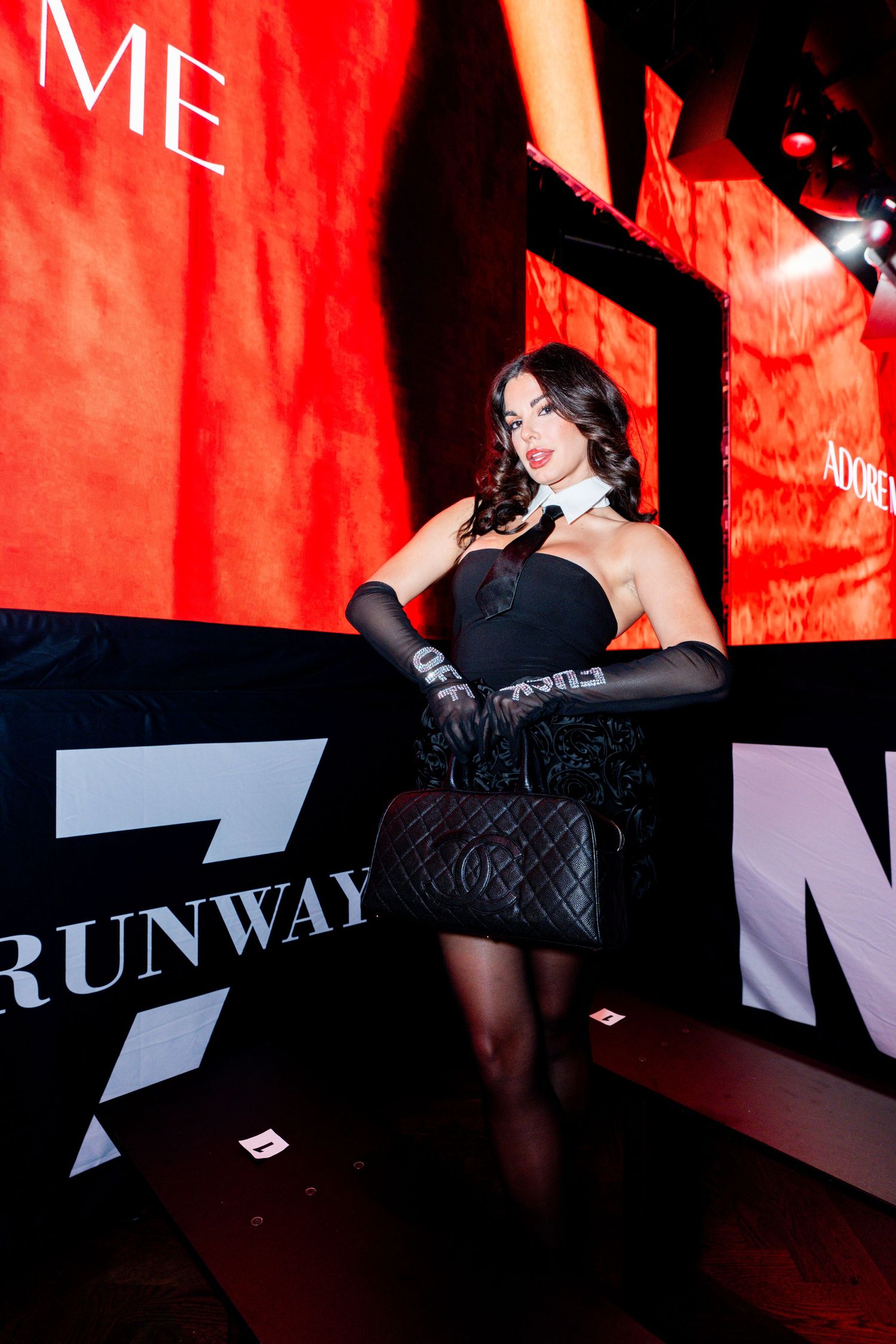 BTS of the Adore Me NYFW show at runway 7