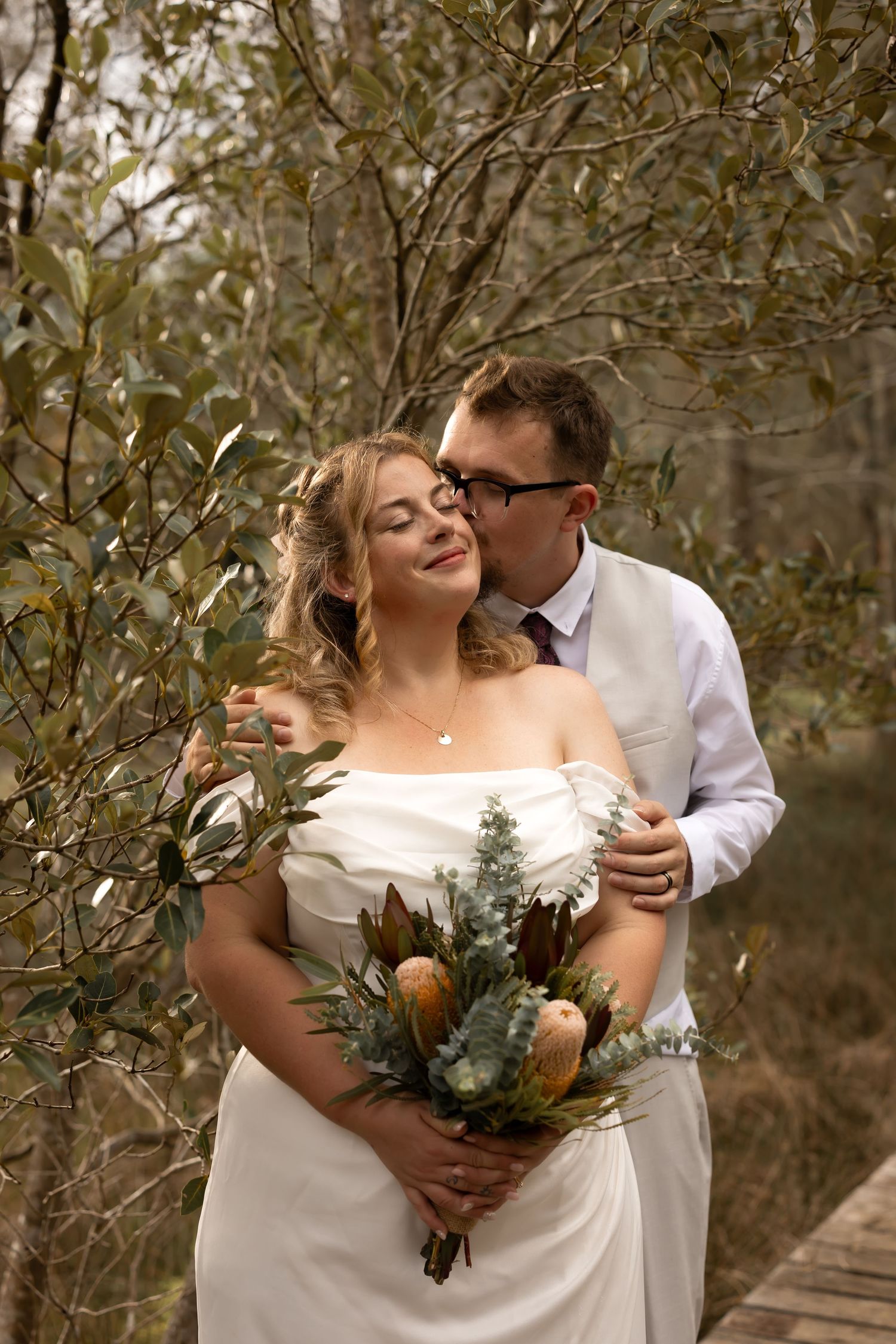 Authentic & Creative Photography in Jervis Bay capturing genuine connection against beautiful beach, bush and rainforest backdrops.