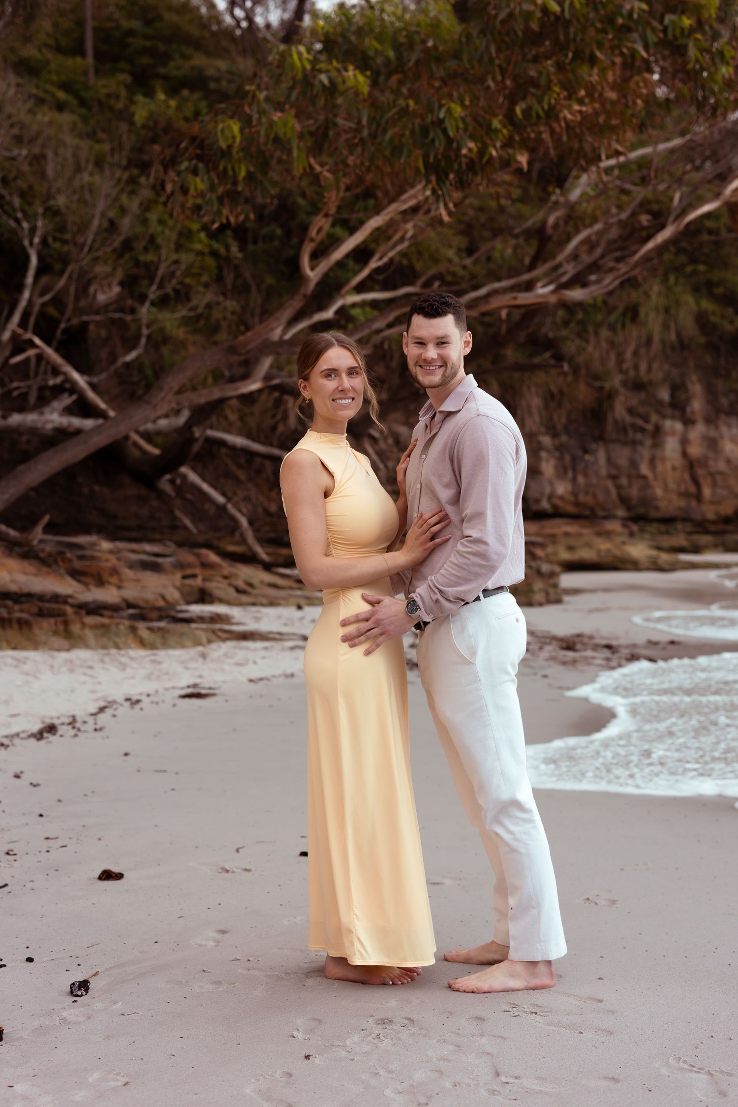 Authentic & Creative Photography in Jervis Bay capturing genuine connection against beautiful beach, bush and rainforest backdrops.