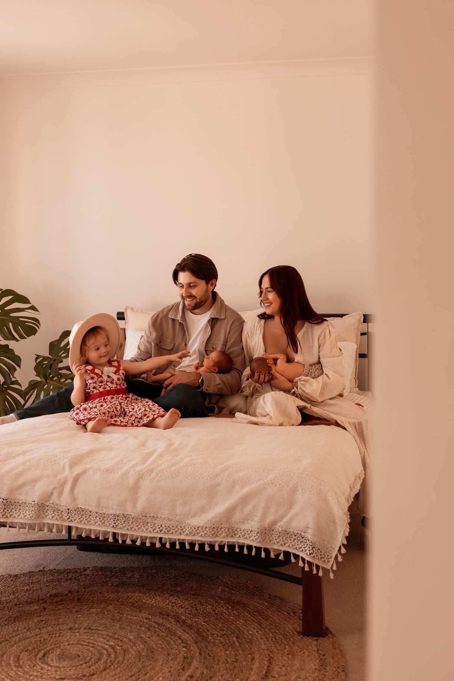 Cosy and warm newborn and milestone photography studio in Jervis Bay, capturing timeless, natural portraits of your growing family.