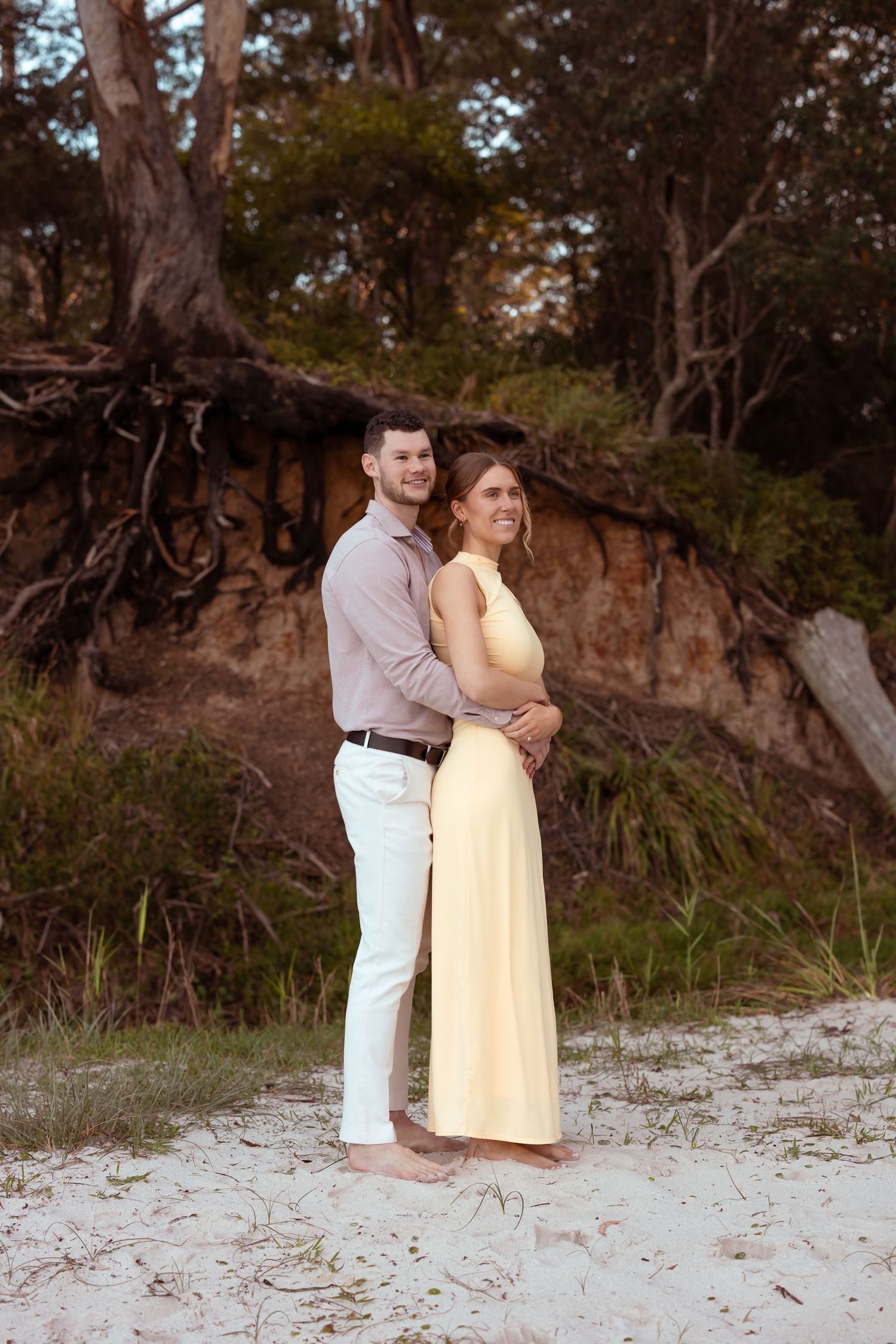 Authentic & Creative Photography in Jervis Bay capturing genuine connection against beautiful beach, bush and rainforest backdrops.