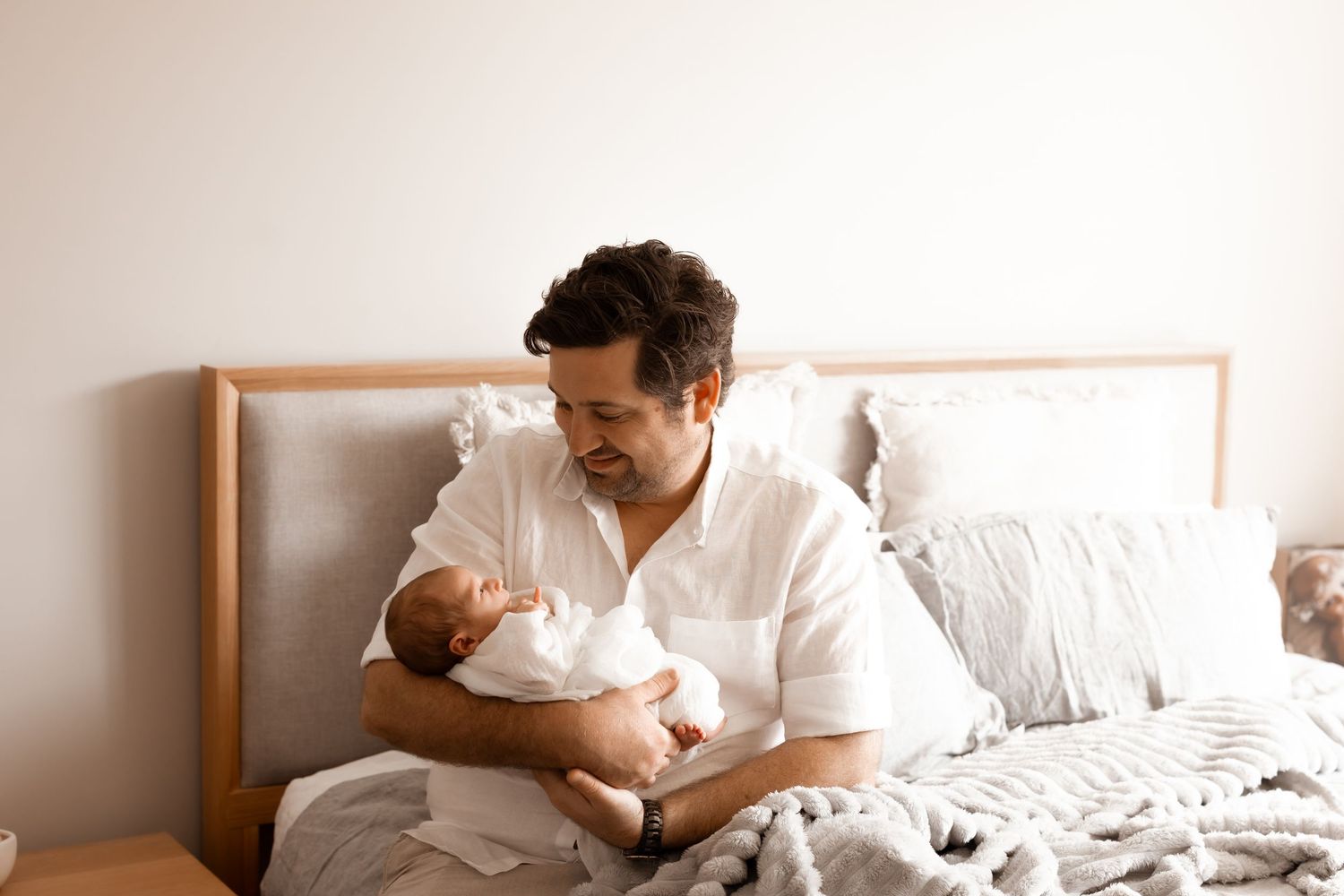 Cosy and warm newborn and milestone photography studio in Jervis Bay, capturing timeless, natural portraits of your growing family.