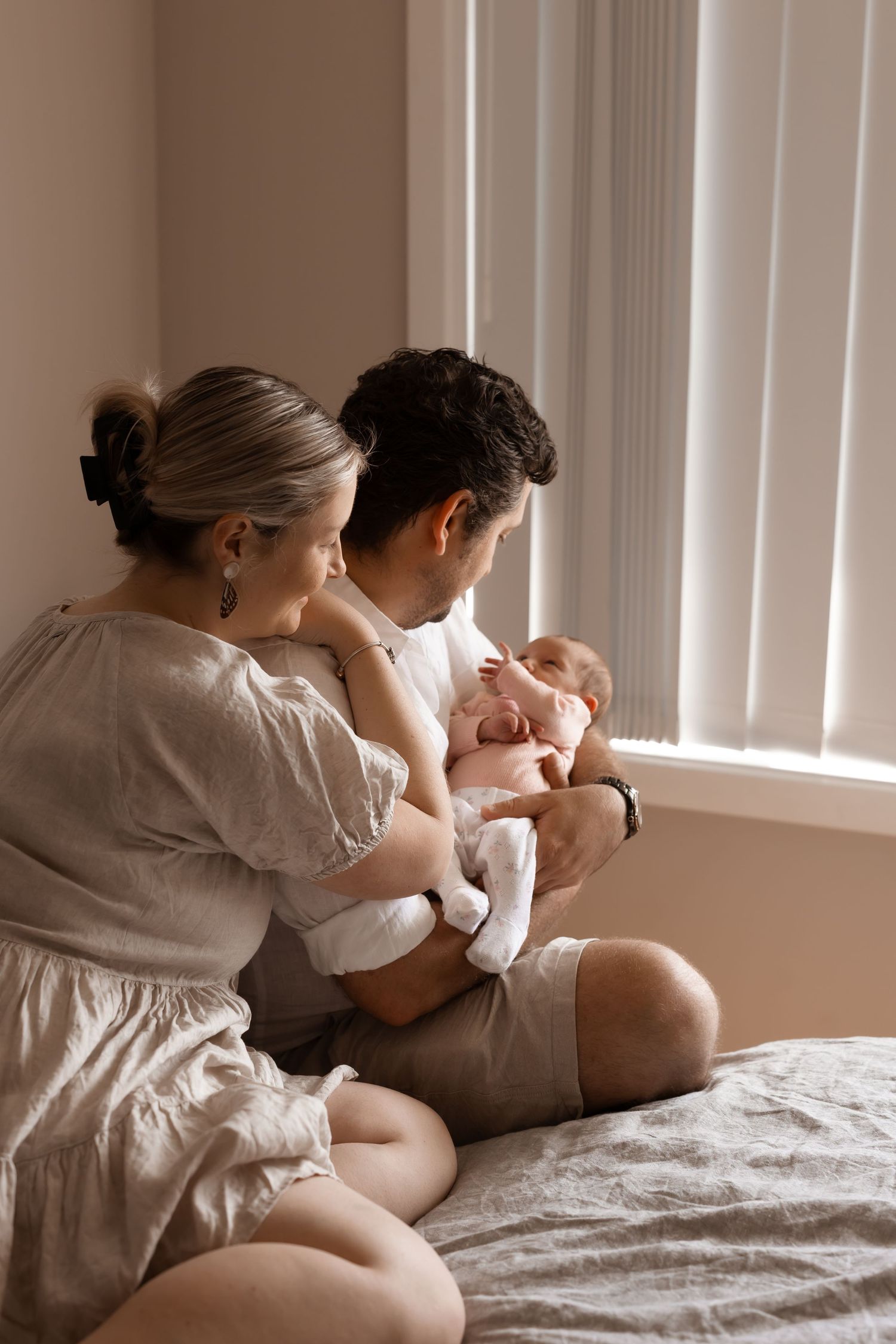 Cosy and warm newborn and milestone photography studio in Jervis Bay, capturing timeless, natural portraits of your growing family.